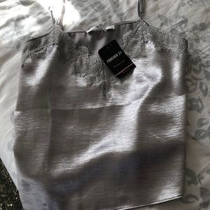 Forever 21 silver lace cami